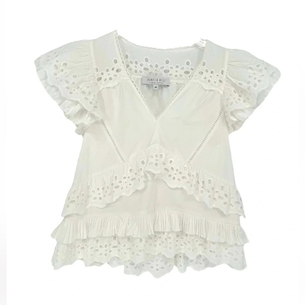 HUNTER BELL Carlton Eyelet Top SIZE XS - Picture 4 of 9